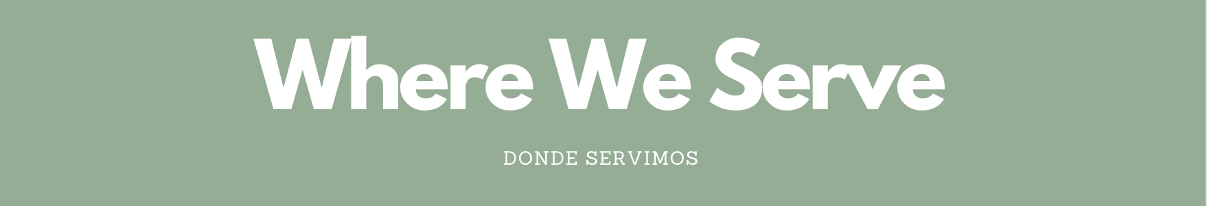 Where we Serve